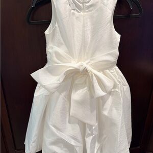Elegant Flower Girl White Kids Dress with Bow
